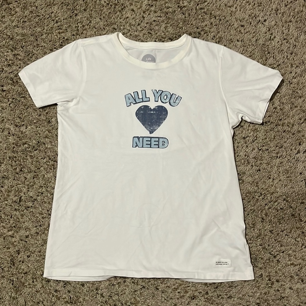 Life is Good, medium, white, t-shirt, motivational quote